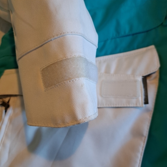 SMS men's size Large Aqua & white ski or snowboard jacket, Wind  & waterproof - Picture 10 of 16